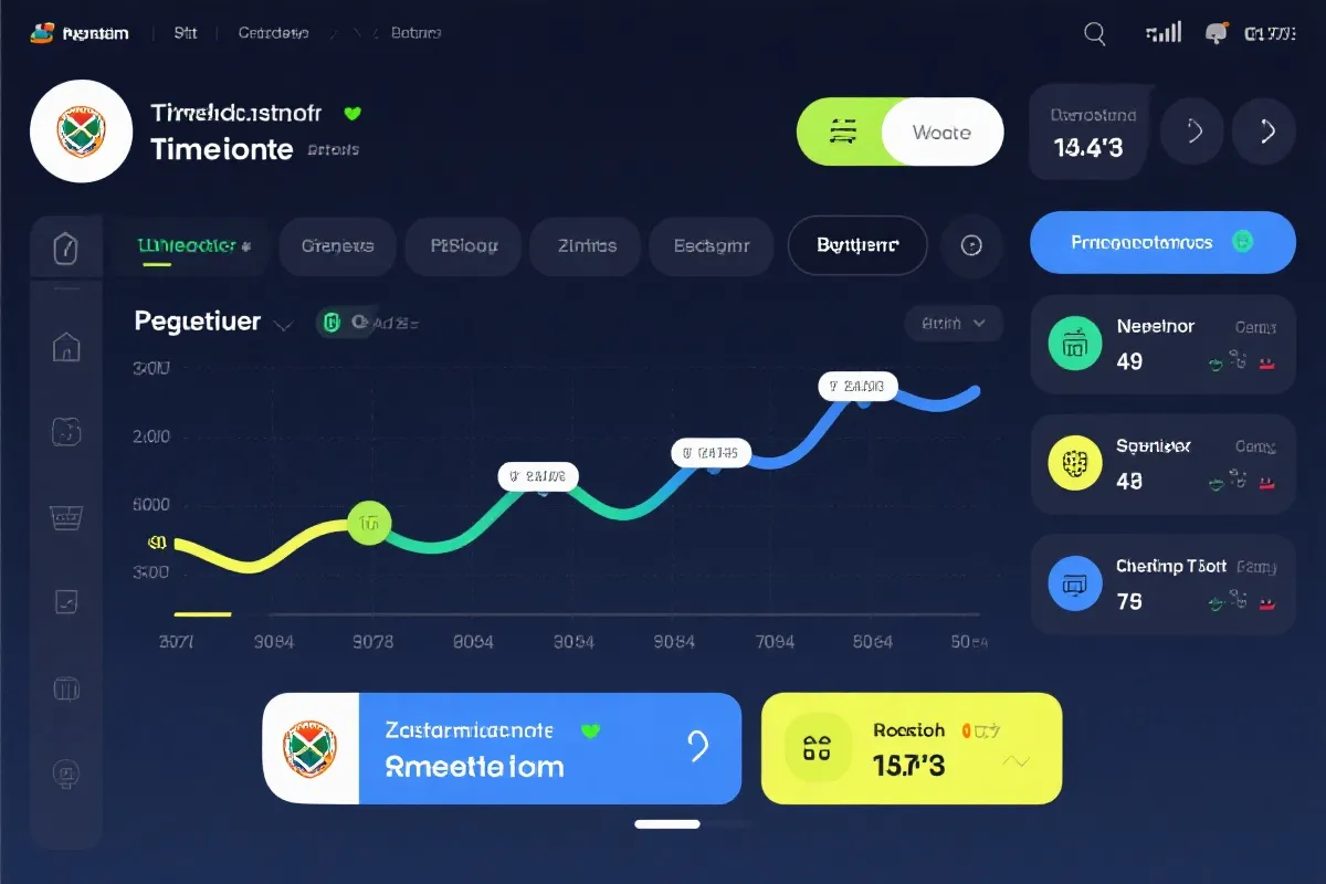 赛况时间轴与数据挂件示意